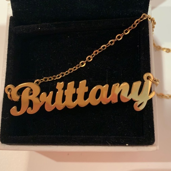 Brittany Gold Name Necklace - Picture 2 of 2